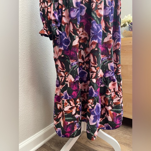 100% Cotton Long Sleeve Floral Dress - Picture 9 of 14